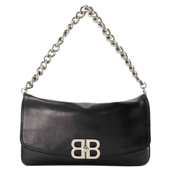 Balenciaga Handbags - Bb Soft Flap Bag - Balenciaga - Leather - Black
